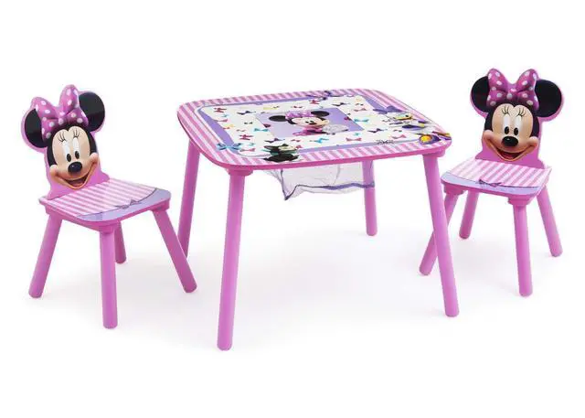 Alt view image 3 of 3 - Minnie Mouse Storage Table and Chairs Set with Storage