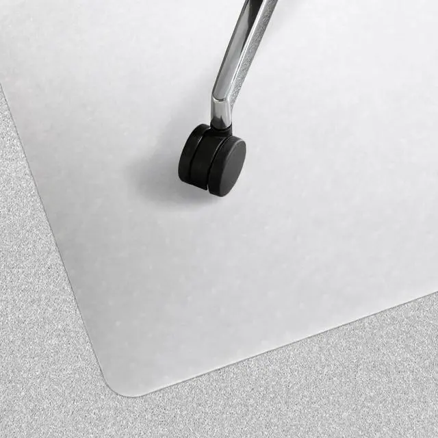 Alt view image 2 of 6 - Polypropylene Foldable Chair Mat for Low Pile Carpets and Carpet Tiles (up to 1/4" Thick), 46" x 57" White Office Carpet Protector, Rectangular, Eco-Friendly, Multiple Sizes