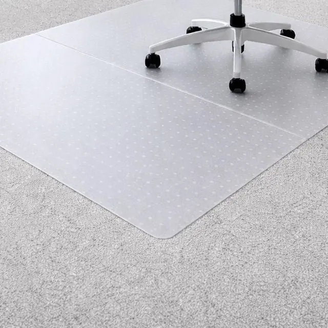 Alt view image 4 of 6 - Polypropylene Foldable Chair Mat for Low Pile Carpets and Carpet Tiles (up to 1/4" Thick), 46" x 57" White Office Carpet Protector, Rectangular, Eco-Friendly, Multiple Sizes