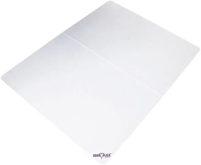 Alt view image 6 of 6 - Polypropylene Foldable Chair Mat for Low Pile Carpets and Carpet Tiles (up to 1/4" Thick), 45" x 53" White Office Carpet Protector, Rectangular, Eco-Friendly, Multiple Sizes