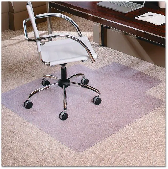 Alt view image 2 of 6 - Chair Mat for Low Pile Carpet- Rectangle with Lip, Vinyl 36" x 48", Clear (128053)