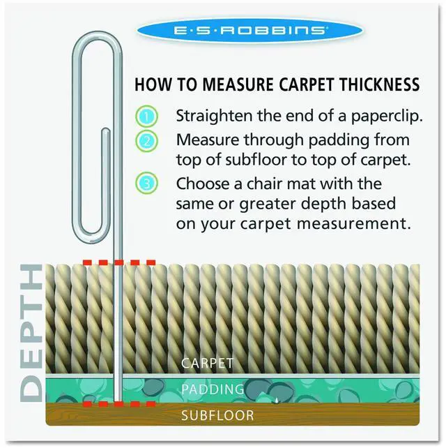 Alt view image 4 of 6 - Chair Mat for Low Pile Carpet- Rectangle with Lip, Vinyl 36" x 48", Clear (128053)