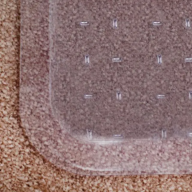 Alt view image 5 of 6 - Chair Mat for Low Pile Carpet- Rectangle with Lip, Vinyl 36" x 48", Clear (128053)