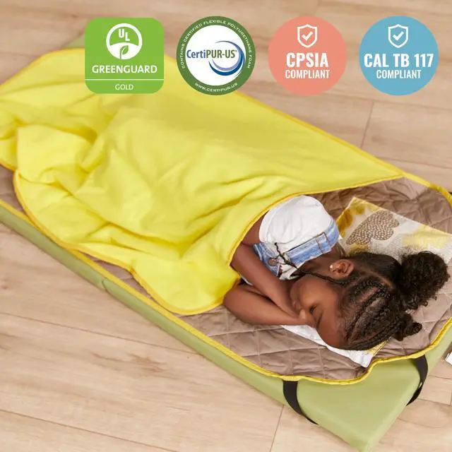 Alt view image 6 of 6 - SoftZone Folding Rainbow Rest Mats, Sleeping Pad, Earthtone, 5-Piece