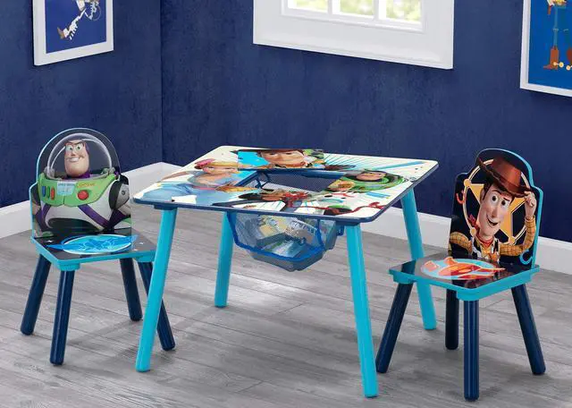 Alt view image 2 of 6 - Kids Table and Chair Set with Storage (2 Chairs Included) Plus Design and Store 6-Bin Toy Storage Organizer - Arts & Crafts, Homeschooling, Homework & More, Disney/Pixar Toy Story 4