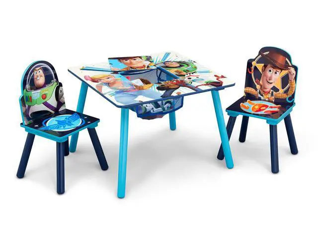 Alt view image 5 of 6 - Kids Table and Chair Set with Storage (2 Chairs Included) Plus Design and Store 6-Bin Toy Storage Organizer - Arts & Crafts, Homeschooling, Homework & More, Disney/Pixar Toy Story 4
