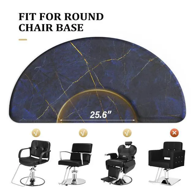 Alt view image 3 of 6 - Barber Standing Mat Anti Fatigue 3'x5'x5/8 Thick, Salon Chair Floor Mat for Hairstylist Barbershop Hairdressing Beauty Spa Esthetician Supplies