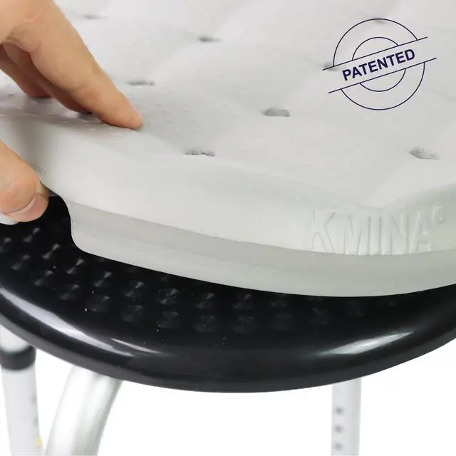 Alt view image 2 of 6 - Cushion for Shower Chair Round 13 Inch, Waterproof Foam Bath Seat Cushion, Kneeling Pads for Gardening, Patented, Made in Europe