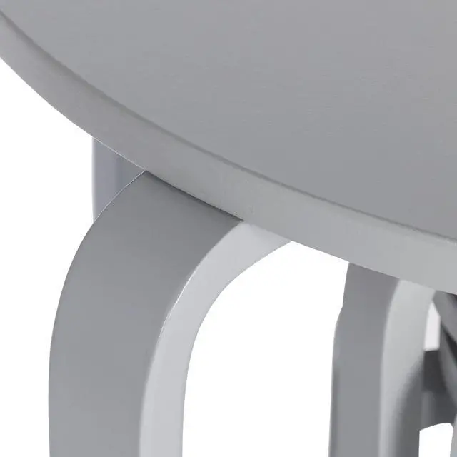 Alt view image 6 of 6 - Nordic Table and Stools Set for Toddlers: Gray - Stacking Bentwood Stools with Curved Wood Activity Play Table - Toddler's Modern Kitchen, Playroom and Classroom Furniture