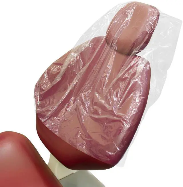 Main image of 675 Pcs Half Dental Chair Covers 27.5x24 | Clear Dental Chair Covers Sleeve for Covering Chair | Waterproof Plastic Cover Sleeves to Cover Back and Headrest