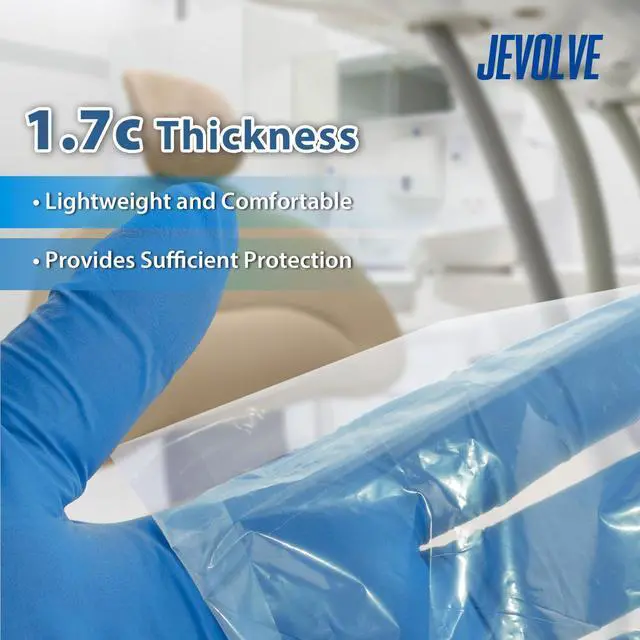 Alt view image 4 of 6 - 675 Pcs Half Dental Chair Covers 27.5x24 | Clear Dental Chair Covers Sleeve for Covering Chair | Waterproof Plastic Cover Sleeves to Cover Back and Headrest
