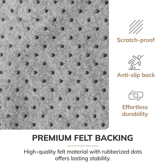 Alt view image 6 of 6 - Rug'd Office Chair Mat for Carpet & Hardwood Floor - Jacquard Woven, Anti-Slip Backing, Low Pile, Floor Protector Desk Chair Mat, Office Rugs for Rolling Chairs (Helsinki - 36" x 48")