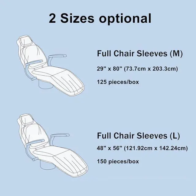 Alt view image 6 of 6 - 450 PCS Dental Full Chair Covers,Pack of 3, 48"x56" Disposable Clear Plastic Sleeve Protector