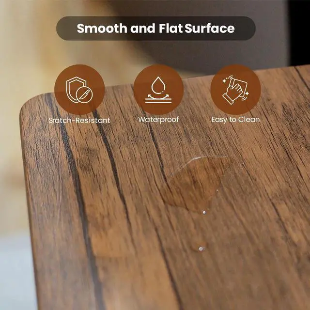 Alt view image 5 of 6 - Dining Table Set for 4, Wood Kitchen Table and Chairs,Oval Backrest Kitchen & Dining Room Tables, Dinette Set for Small Space, Dining Room, Breakfast Nook, Apartment, Brown