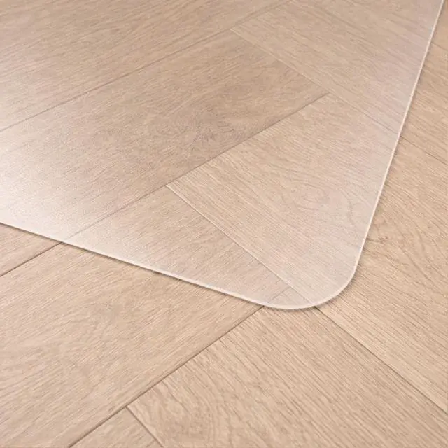Alt view image 3 of 6 - Office Chair Mat for Hardwood Floors 36" x 48", Clear PVC Hard Floor Protector Mat for Under Desks, Rectangular Vinyl Floor Mat for Computer Desks and Gaming Chairs