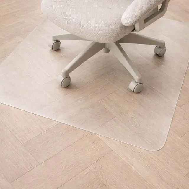Alt view image 4 of 6 - Office Chair Mat for Hardwood Floors 36" x 48", Clear PVC Hard Floor Protector Mat for Under Desks, Rectangular Vinyl Floor Mat for Computer Desks and Gaming Chairs