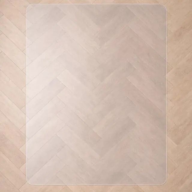 Alt view image 5 of 6 - Office Chair Mat for Hardwood Floors 36" x 48", Clear PVC Hard Floor Protector Mat for Under Desks, Rectangular Vinyl Floor Mat for Computer Desks and Gaming Chairs