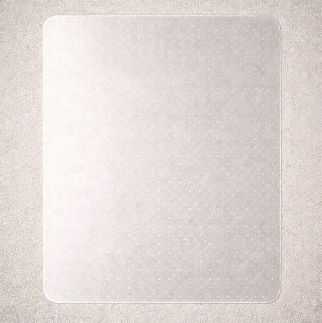Alt view image 6 of 6 - Office Chair Mat for Low Pile Carpets 48" x 51 Clear Vinyl Protector Mat for Under Desks, Rectangular PVC Carpeted Floor Mat for Gaming Chairs and Computer Desks