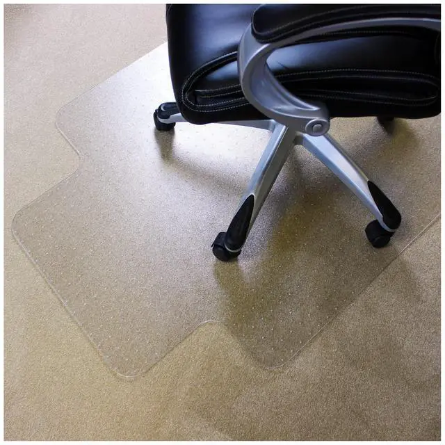 Alt view image 3 of 6 - Pack of 2 Durable Office Chair Mats with Lip for Low and Standard Pile Carpets, 36" x 48", Transparent Carpeted Floor Protector, Shipped Flat, Eco-Friendly Enhanced Polymer