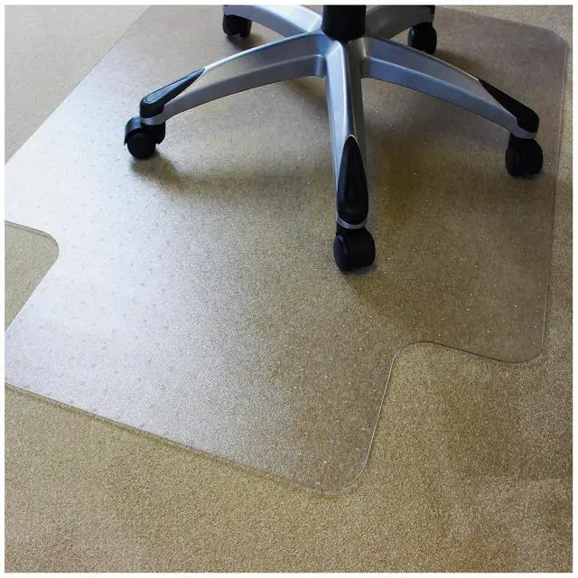 Alt view image 6 of 6 - Pack of 2 Durable Office Chair Mats with Lip for Low and Standard Pile Carpets, 36" x 48", Transparent Carpeted Floor Protector, Shipped Flat, Eco-Friendly Enhanced Polymer