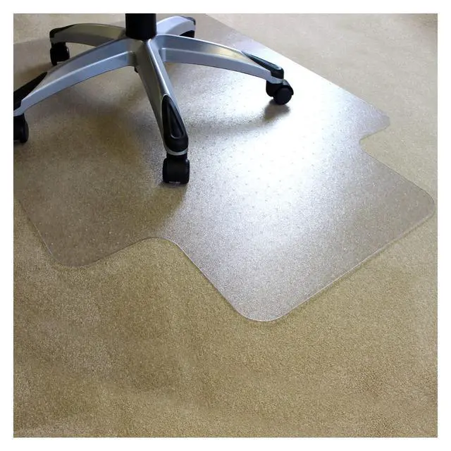 Alt view image 3 of 6 - Enhanced Polymer Eco-Friendly Office Chair Mat with Lip for Low and Standard Pile Carpeted Floors | 48" x 51" | Transparent Carpet Protector | Multiple Sizes
