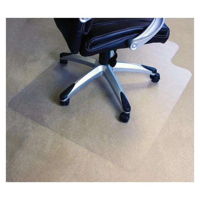 Alt view image 4 of 6 - Enhanced Polymer Eco-Friendly Office Chair Mat with Lip for Low and Standard Pile Carpeted Floors | 48" x 51" | Transparent Carpet Protector | Multiple Sizes