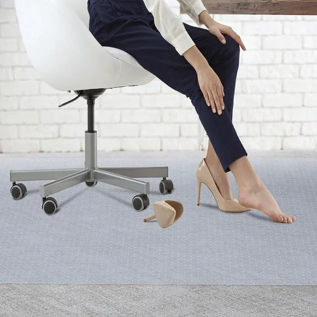Alt view image 2 of 6 - Office Chair Mat for Low Pile Carpet with Lip, Heavy Duty Floor Mats PVC Carpet Protector for Home Office (2)