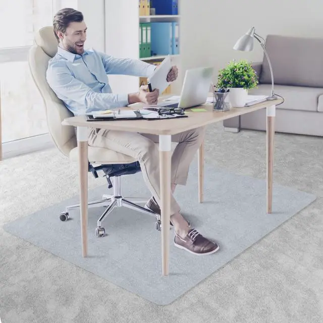 Alt view image 2 of 6 - Office Chair Mat for Low Pile Carpet with Lip, Heavy Duty Floor Mats PVC Carpet Protector for Home Office (3)