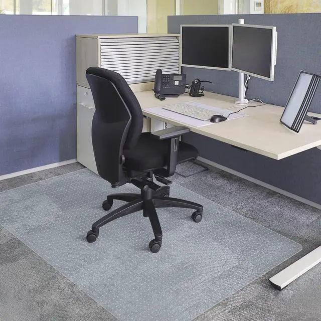 Alt view image 2 of 6 - Office Chair Mat for Low Pile Carpet with Lip, Heavy Duty Floor Mats PVC Carpet Protector for Home Office (1)