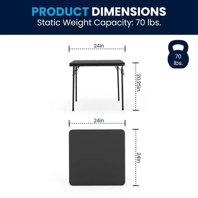 Alt view image 5 of 6 - Kids Black 5 Piece Folding Activity Table and Chair Set for Home & Daycare