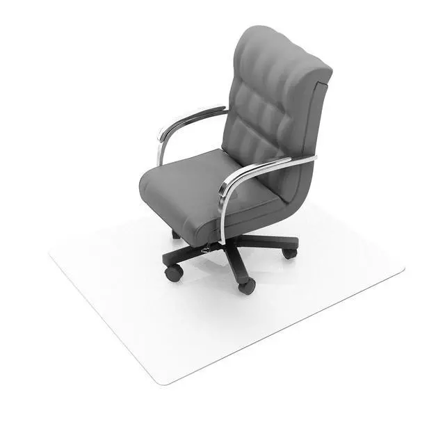 Alt view image 3 of 6 - Cleartex Enhanced Polymer Rectangular Chair Mat with Anti-Slip Backing for Hard Floors - 30" x 48"