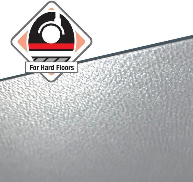 Alt view image 5 of 6 - Cleartex Enhanced Polymer Rectangular Chair Mat with Anti-Slip Backing for Hard Floors - 30" x 48"