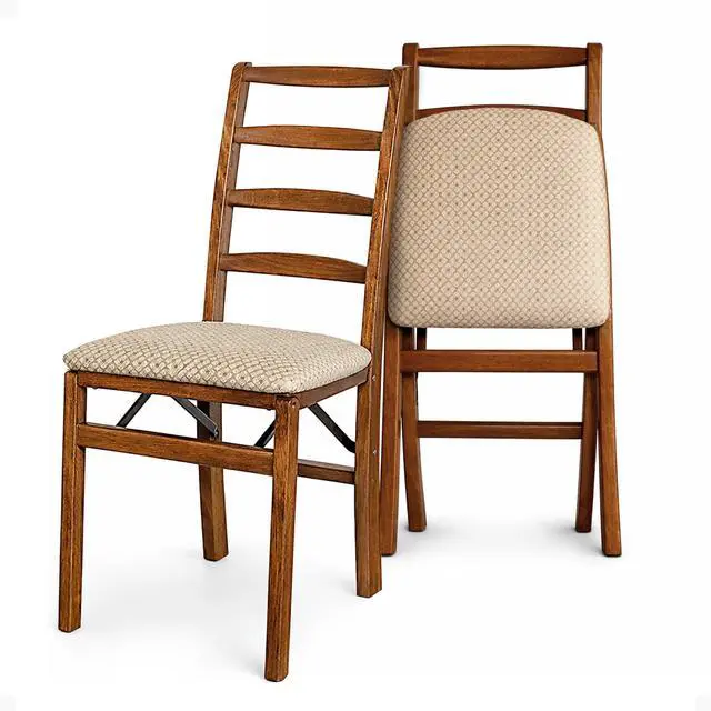 Main image of Meco 0560.6H792 Shaker Ladderback Folding Chair (Set of 2), Cherry