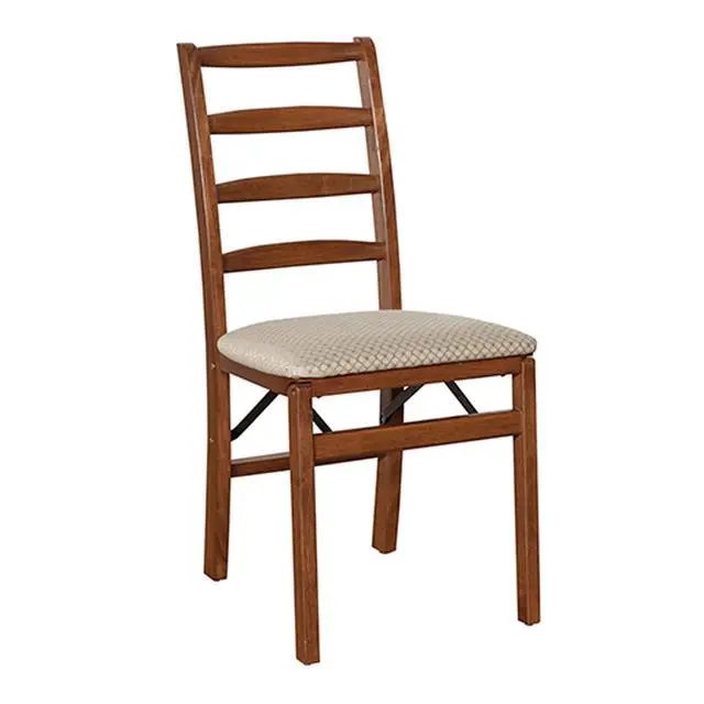 Alt view image 5 of 6 - Meco 0560.6H792 Shaker Ladderback Folding Chair (Set of 2), Cherry