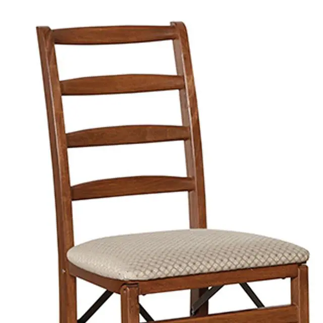Alt view image 6 of 6 - Meco 0560.6H792 Shaker Ladderback Folding Chair (Set of 2), Cherry