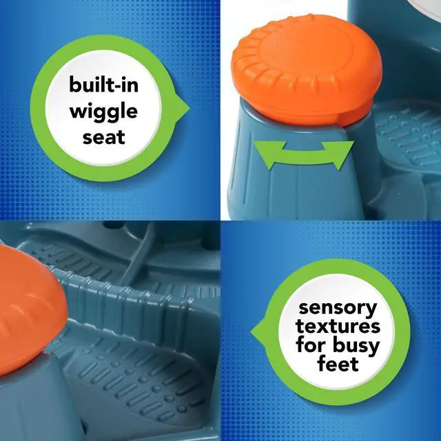 Alt view image 4 of 6 - Kids' Sensory Table with Active Seating and Art Storage, Toddler Activity Table and Chairs Set for Ages 1-1/2 to 6, Multicolor