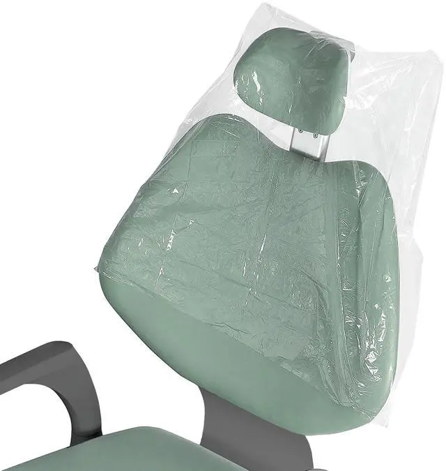 Main image of Dental Half Chair Covers - 24" x 27.5" | Pack of 225 | Disposable Clear Plastic Sleeve Protectors, Waterproof Plastic Cover Sleeves for Dental Chair, Tattoo Chair | Covers Back and Headrest