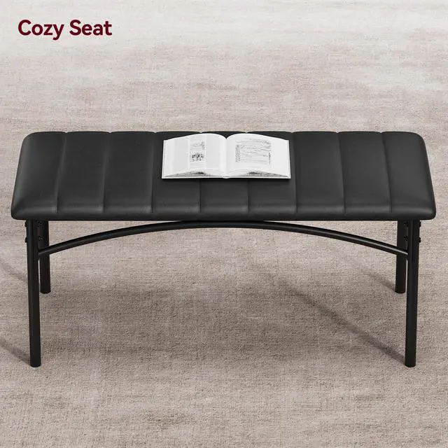 Alt view image 5 of 6 - Dining Table Set for 4, Small Dining Table Set with Upholstered Bench and 2 Chairs, Kitchen Table and Chairs for 4, for Small Space, Apartment, Dinner, Rustic Gray