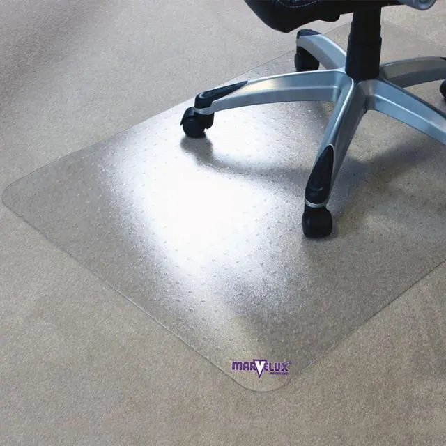 Main image of Office Chair Mat for Carpets 36" x 48" Durable Clear Carpet Protector Mat for Rolling Chairs Under Desks, Rectangular APET Carpeted Floor Mat for Computer Desks & Gaming Chairs, Shipped Flat