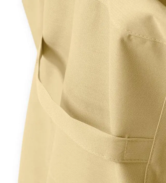 Alt view image 4 of 5 - Heavy Duty Weather Resistant Deluxe Outdoor Deep Seat Sofa Cover | All-Weather | Water-Repellent | Cloth-Like Polyester | Resists Fading | Toggle Closure | Reinforced Seams | Tan
