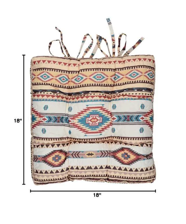 Alt view image 2 of 2 - Southwest Vista Chair Pad, Polyester, 18" W x 18" L