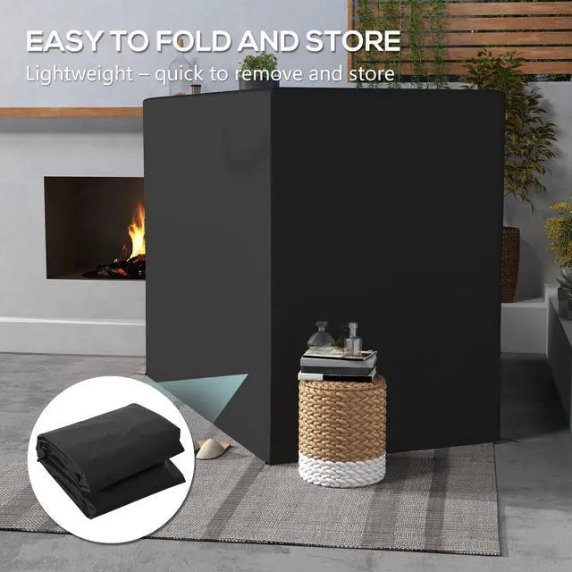 Alt view image 5 of 6 - 600D Oxford 3-Seater Patio Swing Cover Outdoor Chair Cover Garden Furniture Cover Rain Protection Waterproof Anti-UV, Dark Gray