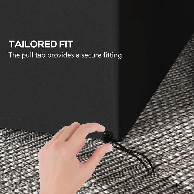Alt view image 6 of 6 - 600D Oxford 3-Seater Patio Swing Cover Outdoor Chair Cover Garden Furniture Cover Rain Protection Waterproof Anti-UV, Dark Gray
