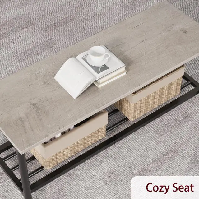 Alt view image 5 of 6 - Dining Table Set for 4, Kitchen Table and Chairs for 4 with Wine Rack, Dining Room Table Set with Bench, Rectangular Kitchen Table Set for Small Space, Apartment, Studio, Retro Gray