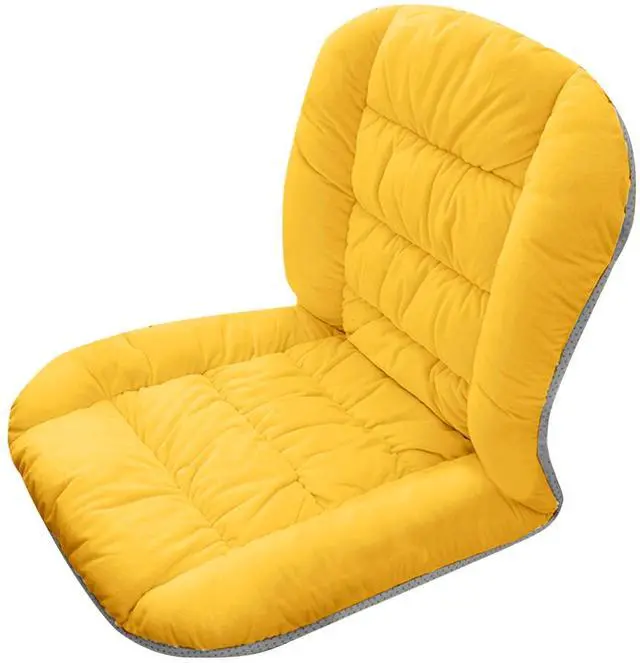 Alt view image 6 of 6 - Desk Chair Cushion, Soft Seat Cushion with Removable Cover, Non-Slip, Indoor/Outdoor, Yellow, 17" x 19", Velvet, Rectangular, Classic