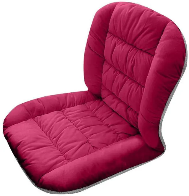 Alt view image 2 of 5 - Desk Chair Cushion, Soft Seat Cushion with Removable Cover, Chair Cushion Seat Cushion with Back Support, Non-Slip, Indoor Office Rocking Chair Cushion (Red)
