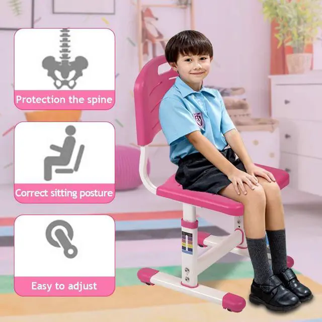 Alt view image 3 of 6 - Kids Desk & Chair Set - Height Adjustable, Ergonomic, Sturdy Table with Drawer Storage - Interactive Workstation & Art Writing Desk for Girls & Boys