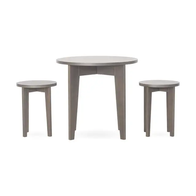 Alt view image 5 of 5 - Geo Table and Stools Set, Includes Table and 2 Stools, Fun Geometric Design, for Kids Ages 3-6 Years (Dapper Gray)