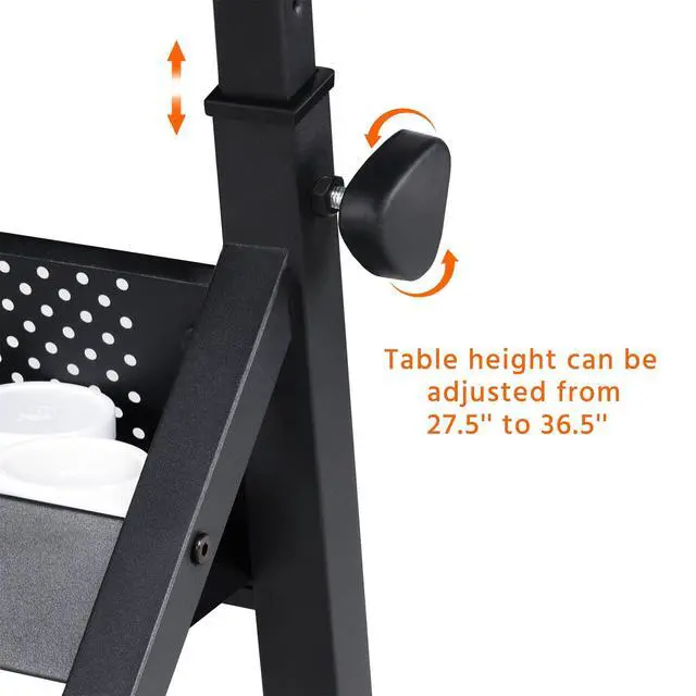 Alt view image 6 of 6 - Drafting Table for Artists, Height Adjustable Drawing Desk Art/Craft Desk Diamond Paintings Work Station w/ 2 Storage Drawers and Stool for Home Office School, Black