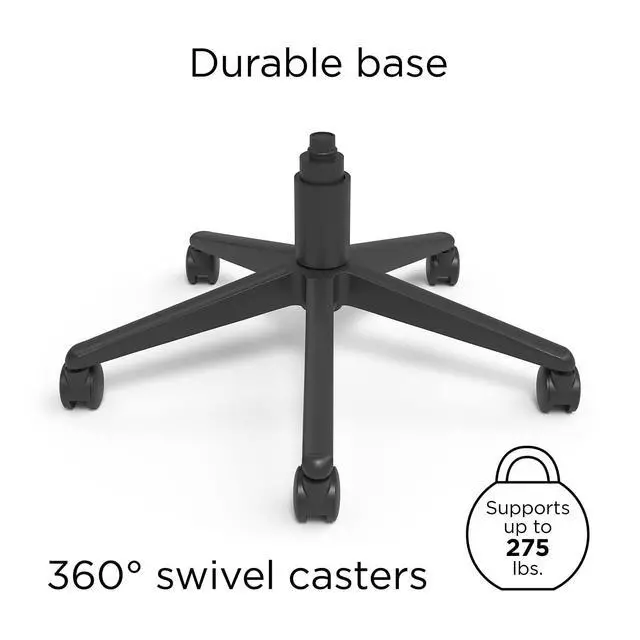 Alt view image 6 of 6 - Kroy Ergonomic Task Chair, Mesh, Ergonomic, Lumbar Support, Adjustable Height, Black